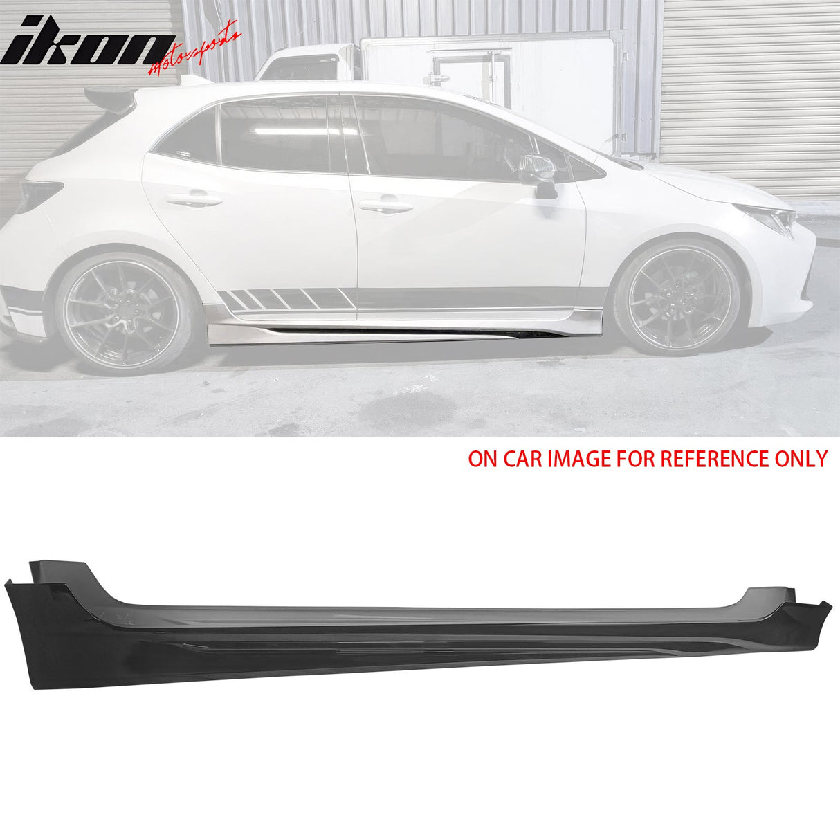 2019-2025 Toyota Corolla M Style Matte Black Side Skirts Rocker Pannel