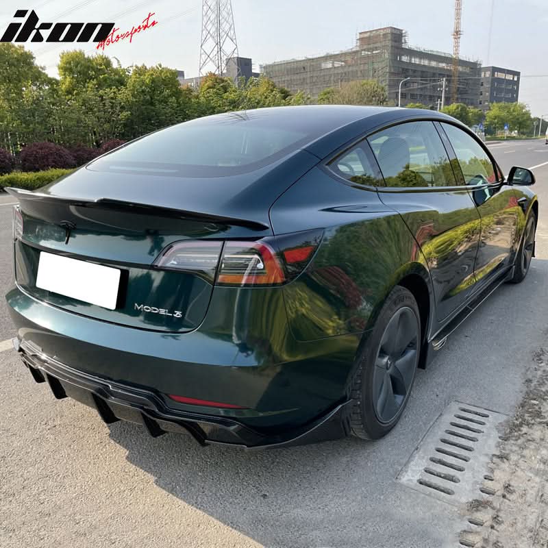 2017-2022 Tesla Model 3 IKON Style Side Skirts Rocker Panel ABS 4PC