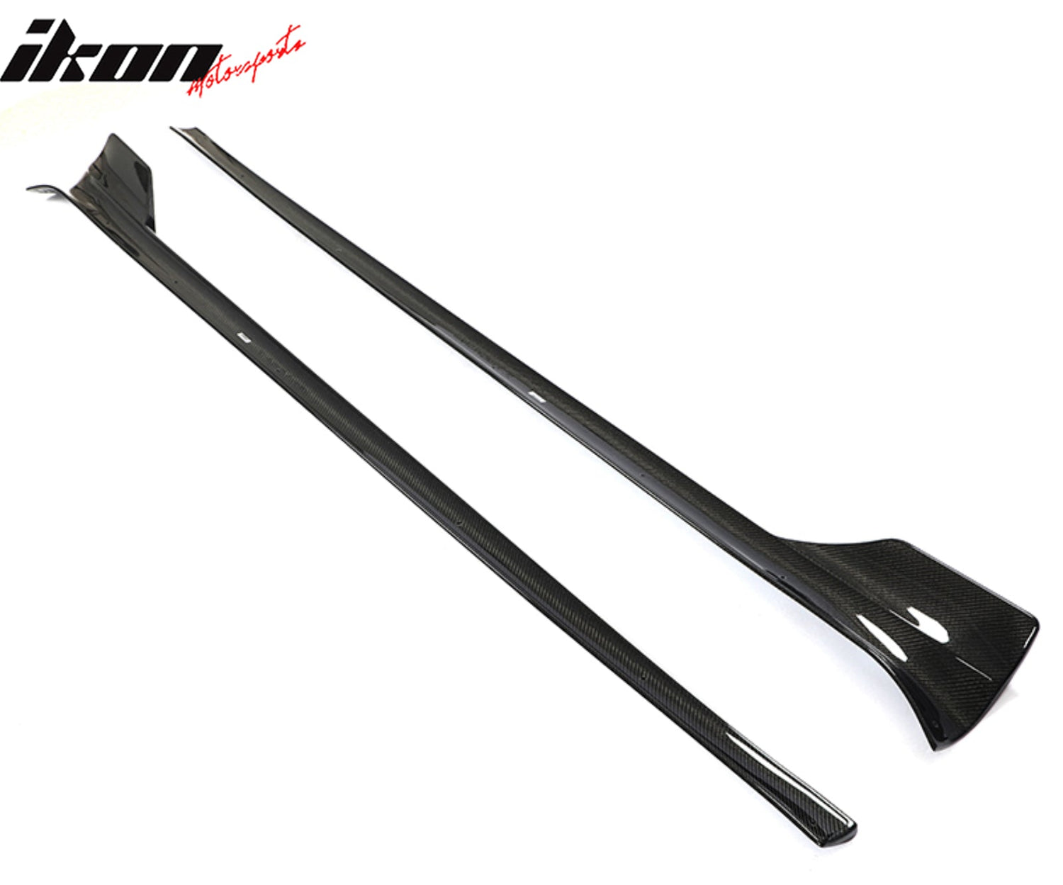 2021-2025 Tesla Model S Gloss Black Revozport Side Skirts Carbon Fiber