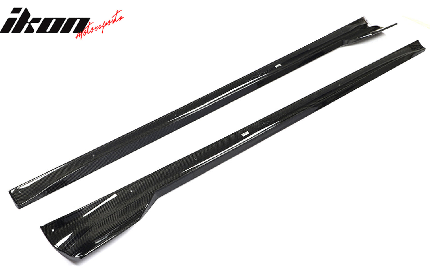2021-2025 Tesla Model S Gloss Black Revozport Side Skirts Carbon Fiber
