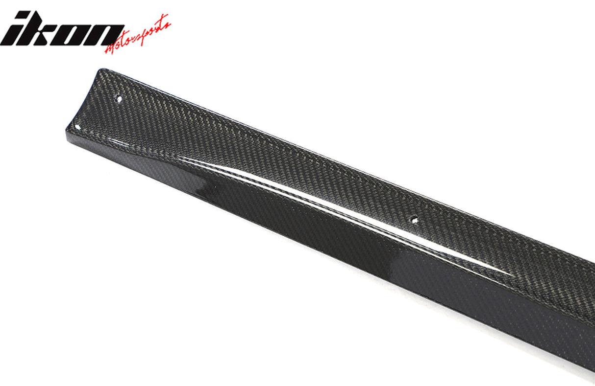 2021-2025 Tesla Model S Gloss Black Revozport Side Skirts Carbon Fiber