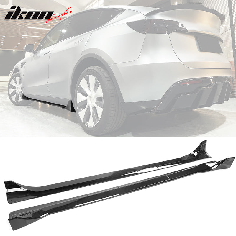 Side Skirts for 2020-2024 Tesla Model Y ABS Plastic Rocker Panel