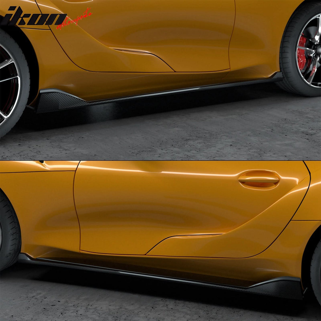 2020-2025 Toyota GR Supra A90 MZ Speed Side Skirts Gloss Carbon Fiber