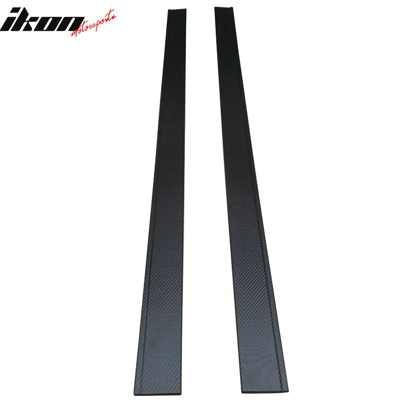 Fits 11-23 Dodge Charger Carbon Texture Side Skirts Ext Flat Lip