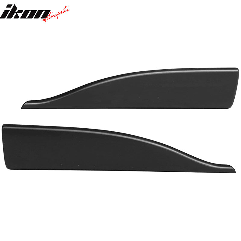Universal V2 Style Black Endcaps Add On For Side Skirt Extensions PP