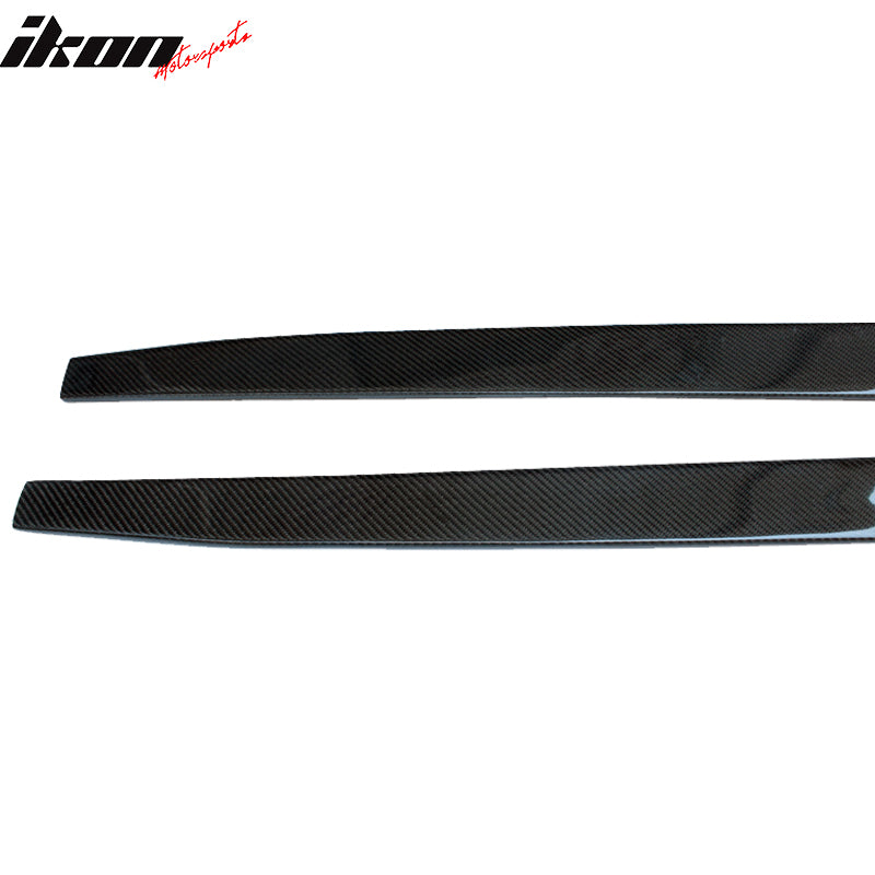Universal 81 Inch Side Skirt Extension Flat Bottom Line Carbon Fiber