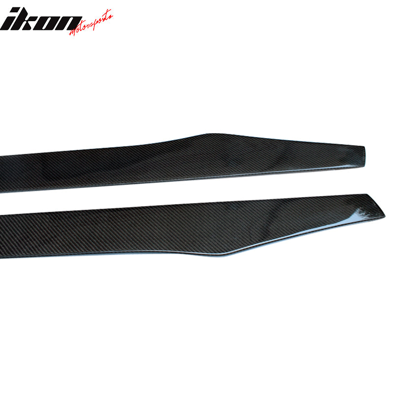 Universal 85.5" Flat Bottom Line Lip Carbon CF Side Skirt Extension