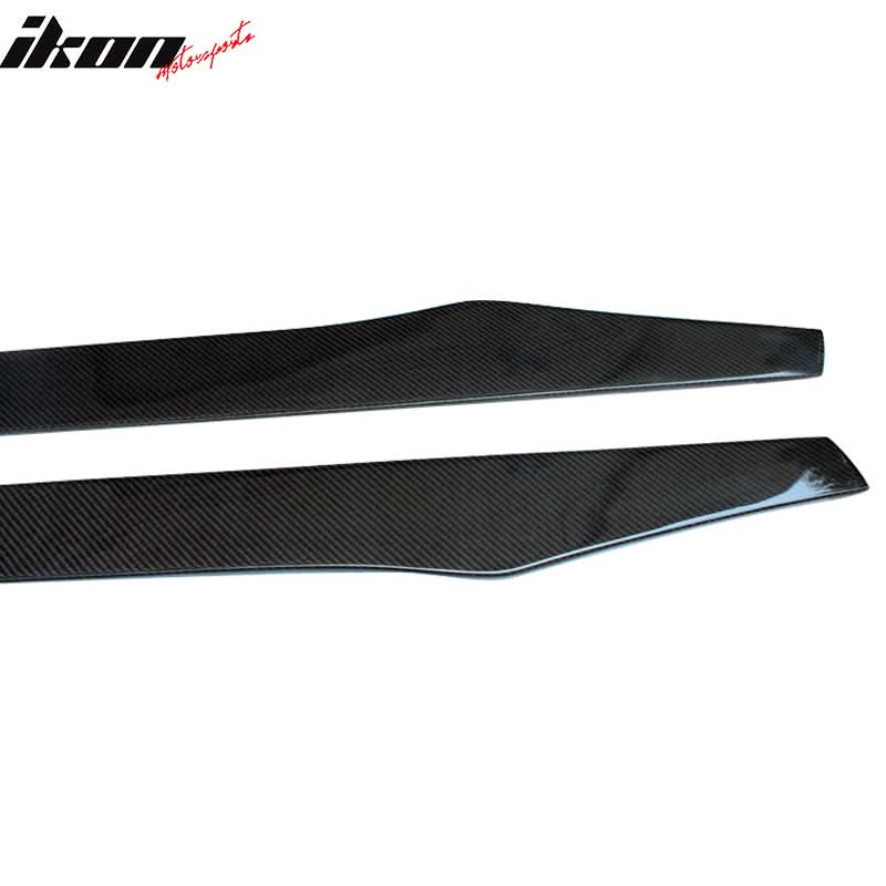 Universal 85.5" Flat Bottom Line Lip Carbon CF Side Skirt Extension
