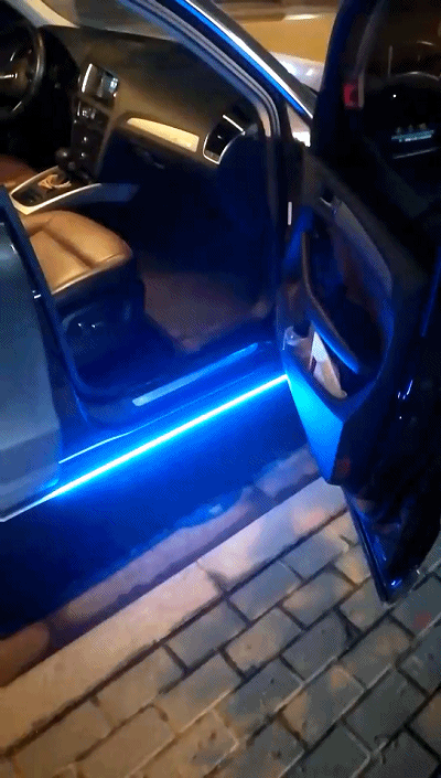 Universal 77.5" Type 1 Side Skirts Lighting Step Extension Aluminum