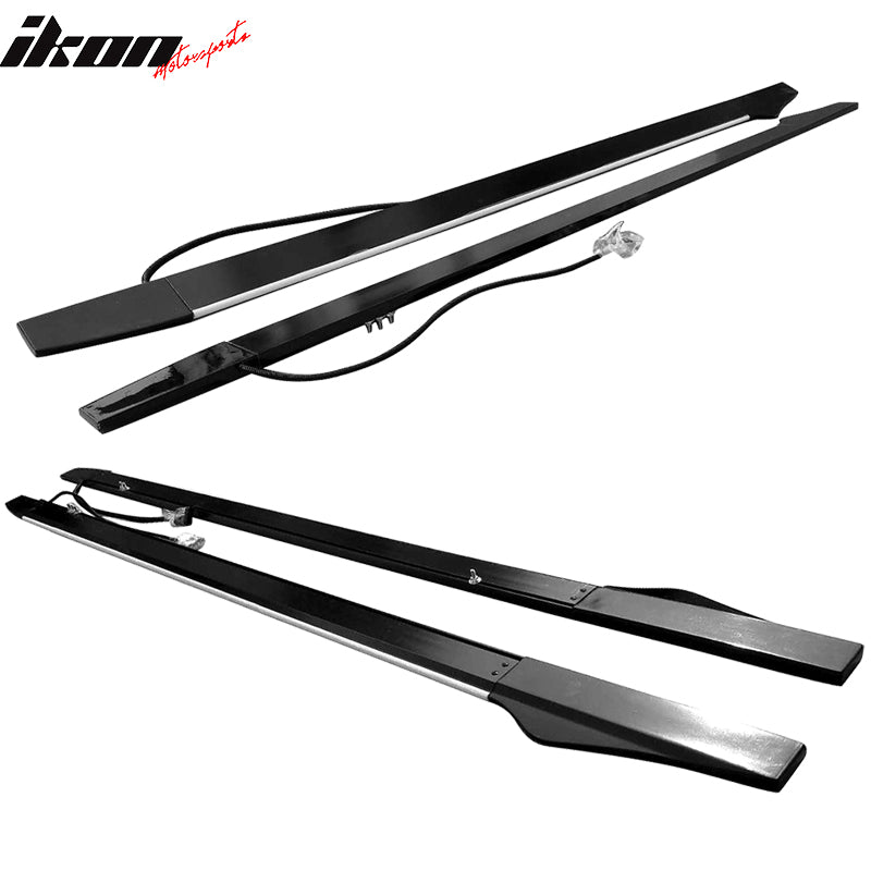 Universal 77.5" Type 1 Side Skirts Lighting Step Extension Aluminum