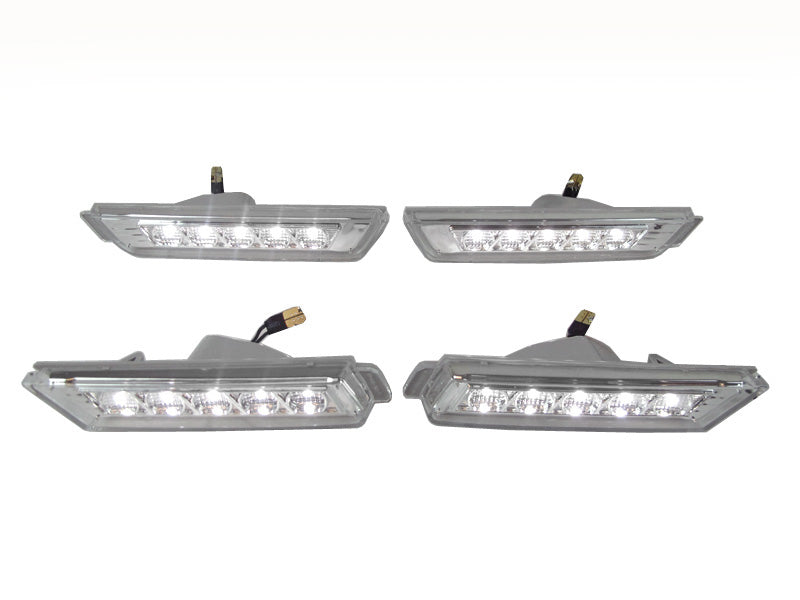 2010+ Chevrolet Camaro Clear LED White Front/Rear Side Marker Lights