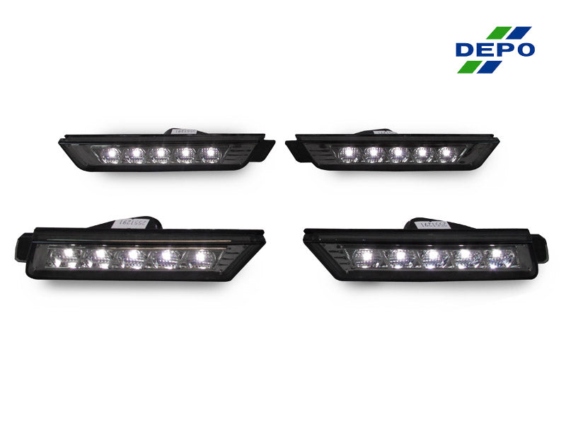 2010+ Chevy Camaro Smoke Led White Led Front + Rear Bumper Side Marker Lights