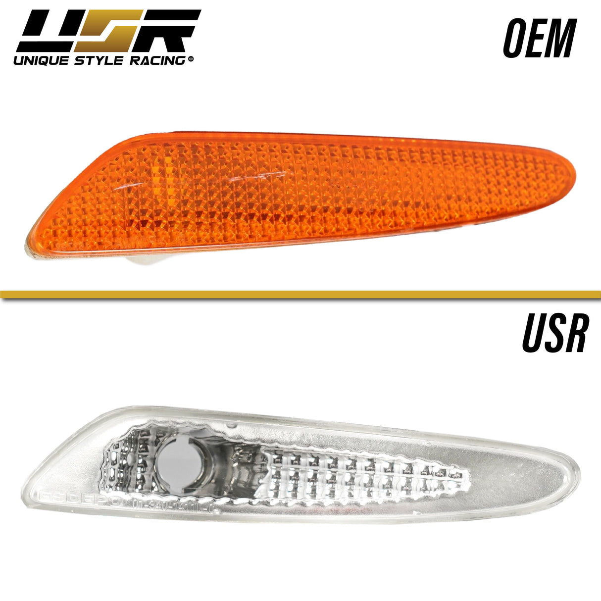2003-2006 Mercedes R230 SL-Class Crystal Smoke Front Bumper Light