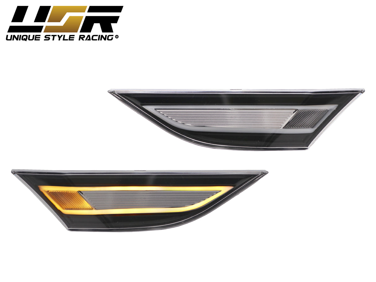 2012-2019 Porsche 991/981/718 Euro Look Clear Amber LED Side Markers