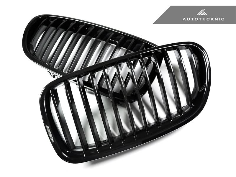 AutoTecknic Gloss Black Front Grille Set - BMW F10 Sedan | F11 Wagon | 5-Series