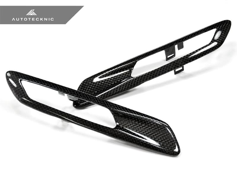 AutoTecknic Replacement Carbon Fiber Fender Light Trims - BMW F10 Sedan | F11 Wagon | 5-Series