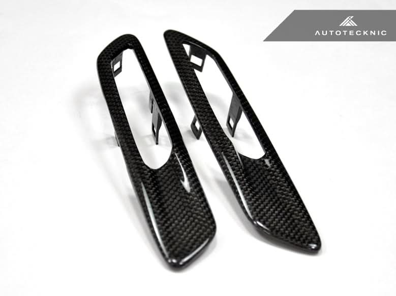 AutoTecknic Replacement Carbon Fiber Fender Light Trims - BMW F10 Sedan | F11 Wagon | 5-Series