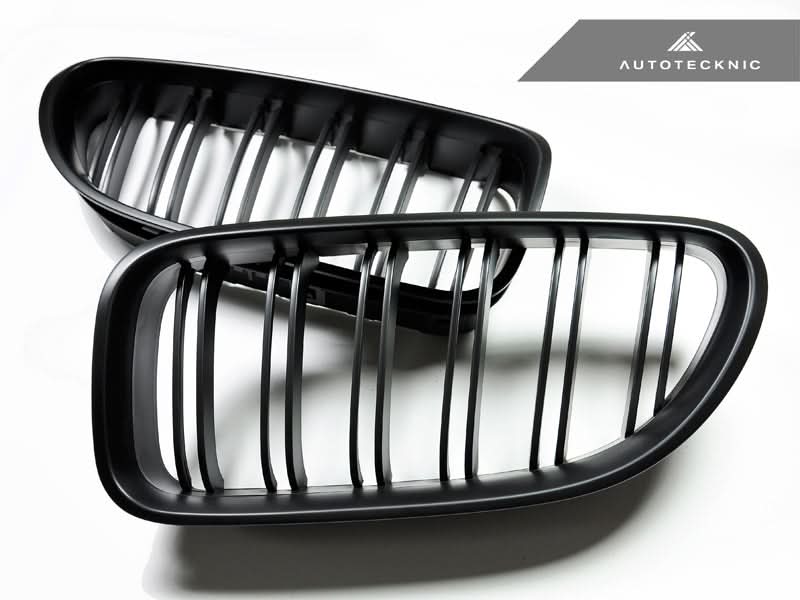 AutoTecknic Dual-Slats Stealth Black Front Grille Set - BMW F06 Gran Coupe | F12 Coupe | F13 Cabrio | 6-Series & M6