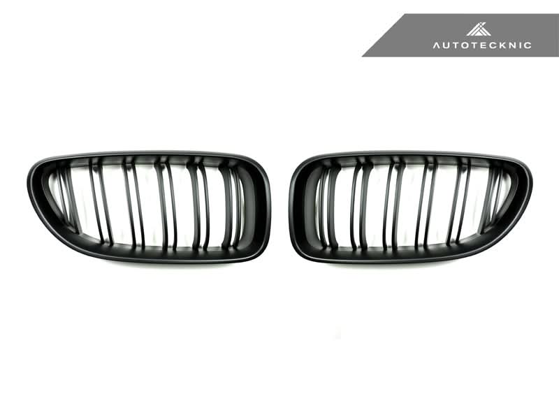AutoTecknic Dual-Slats Stealth Black Front Grille Set - BMW F06 Gran Coupe | F12 Coupe | F13 Cabrio | 6-Series & M6