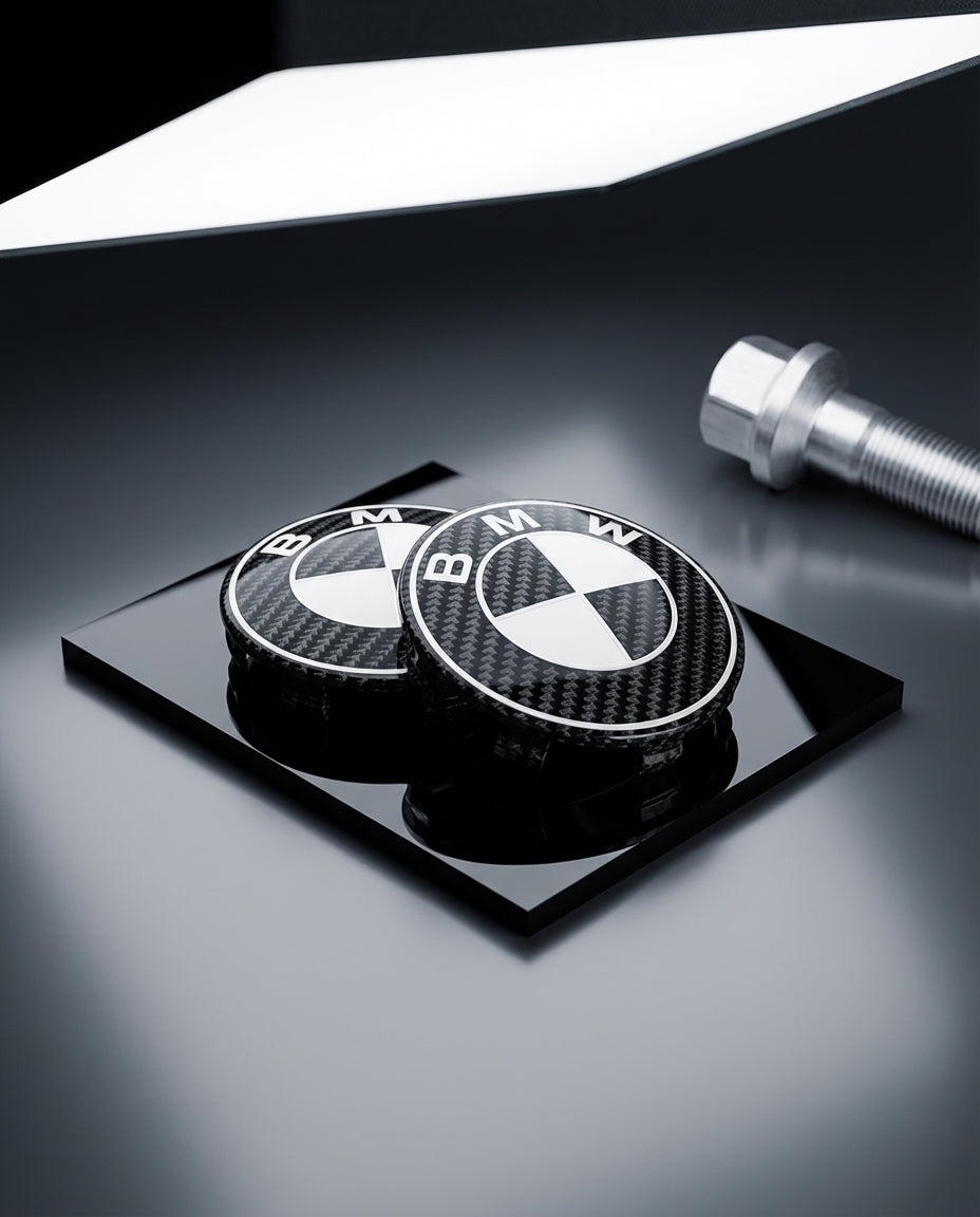 BMW Roundel Emblem Covers - Full Carbon Fiber