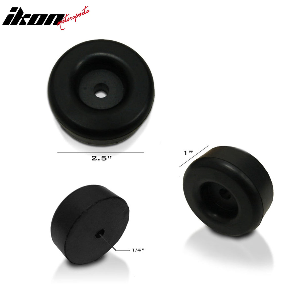 Universal 2.5" Diameter Rubber Bumpers Trailer Ramp Door Truck