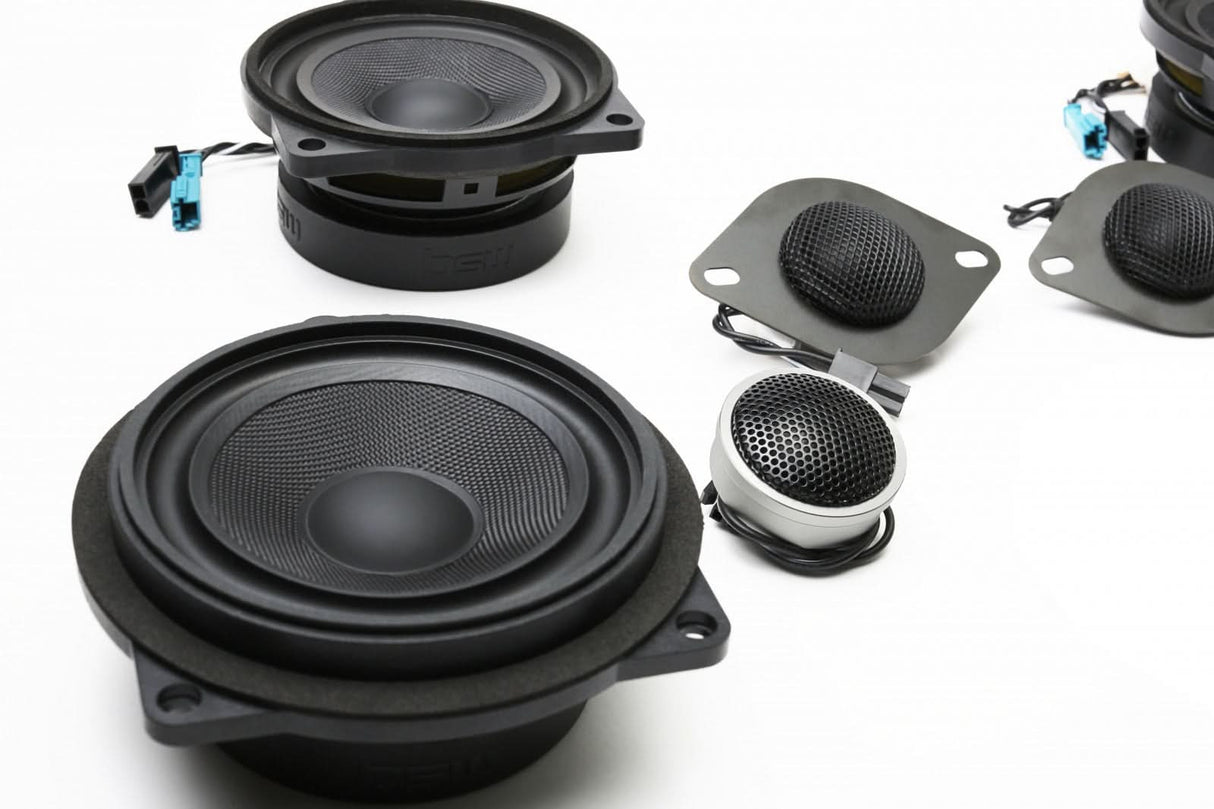 BACKORDERED - SHIPS SECOND HALF OF JULY - RECOMMEND YOU ORDER NOW, LIMITED FUTURE INVENTORY - Stage One BMW Speaker Upgrade for E90 Sedan with Premium Top Hi-Fi