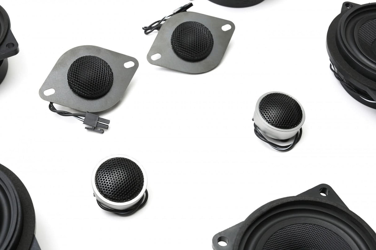 BACKORDERED - SHIPS SECOND HALF OF JULY - RECOMMEND YOU ORDER NOW, LIMITED FUTURE INVENTORY - Stage One BMW Speaker Upgrade for E90 Sedan with Premium Top Hi-Fi