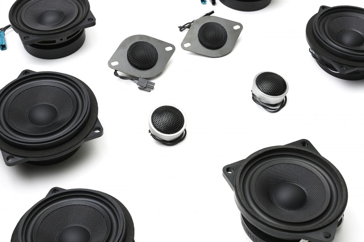BACKORDERED - SHIPS SECOND HALF OF JULY - RECOMMEND YOU ORDER NOW, LIMITED FUTURE INVENTORY - Stage One BMW Speaker Upgrade for E90 Sedan with Premium Top Hi-Fi