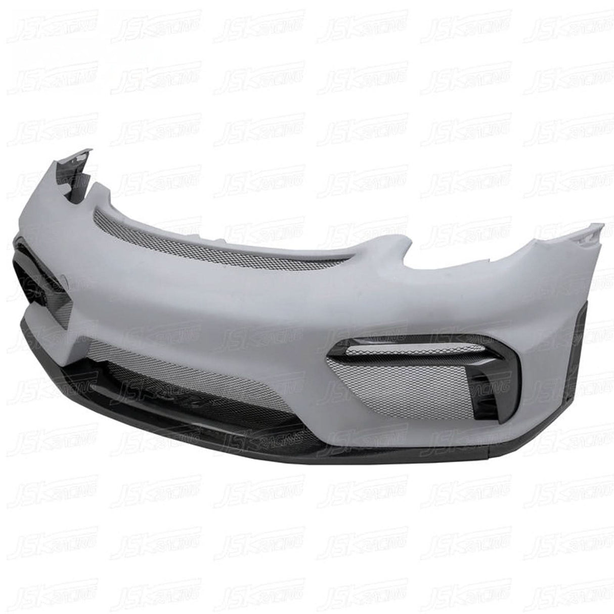 GT4 Style Half Carbon Fiber Front Bumper for Porsche Cayman 981 13-15