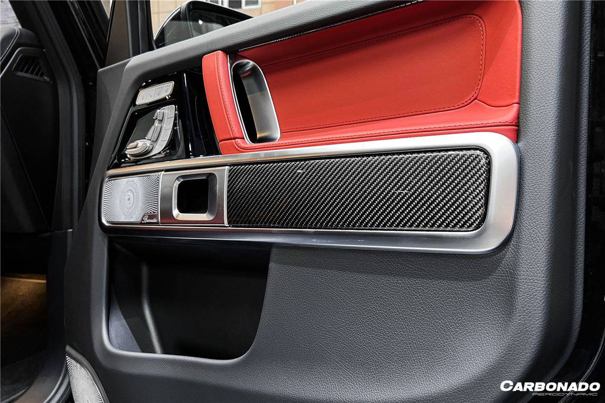2019-2022 Mercedes Benz G Wagon W464 Dry Carbon Fiber Door Patch Replacement Carbonado (OE) Fits: G550, G63 AMG