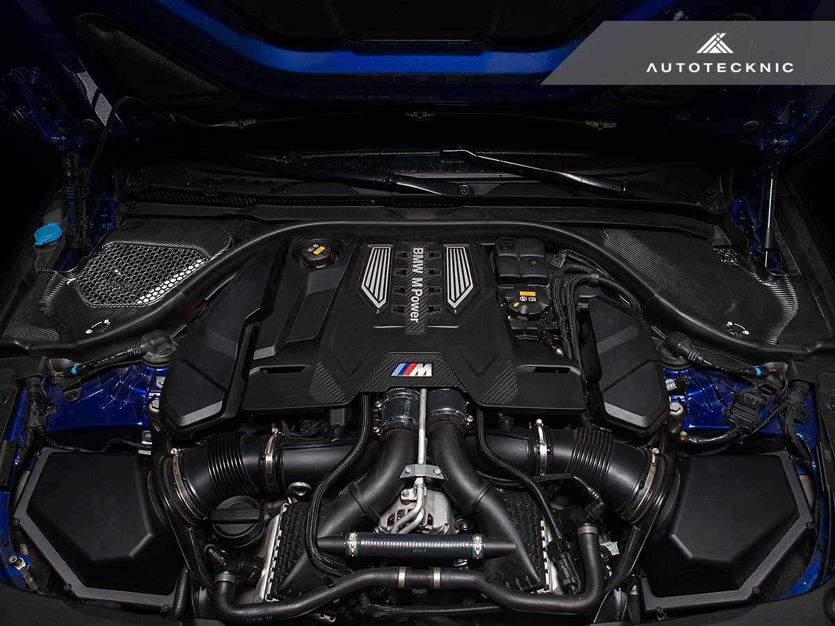 AutoTecknic Dry Carbon Engine Cowl Panel Trim Set - F90 M5