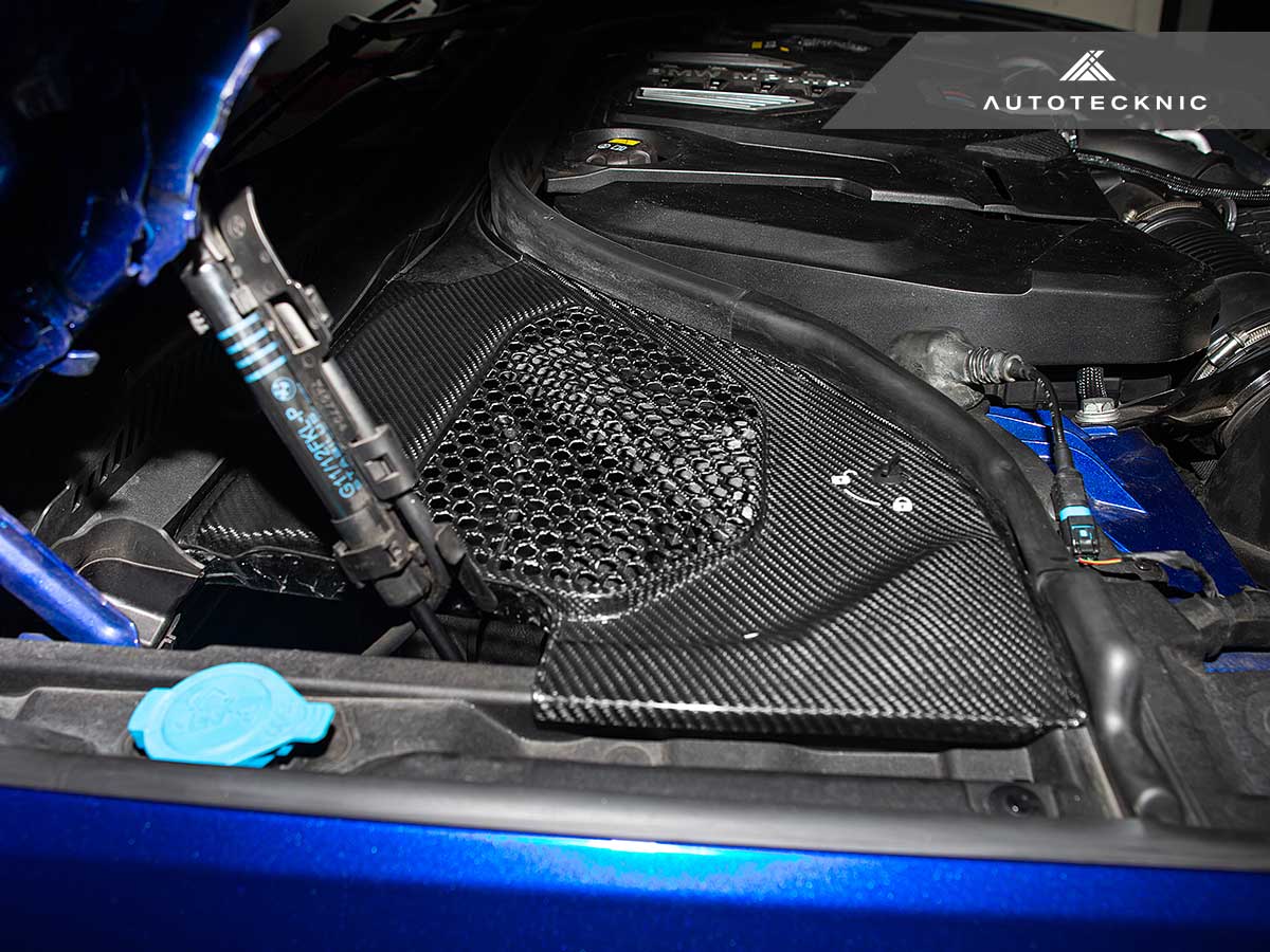 AutoTecknic Dry Carbon Engine Cowl Panel Trim Set - F90 M5