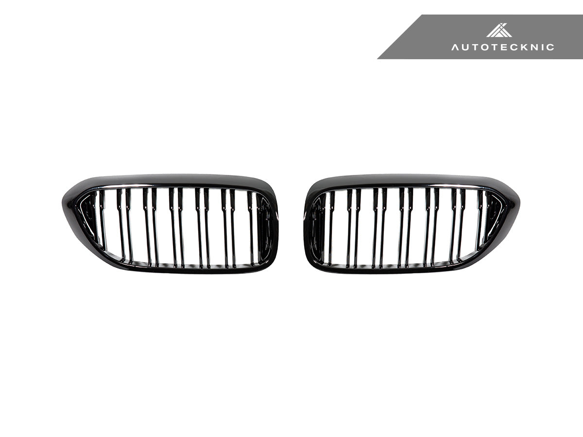 AutoTecknic Dual-Slats Gloss Black Front Grille Set - BMW G30 5-Series Pre-LCI