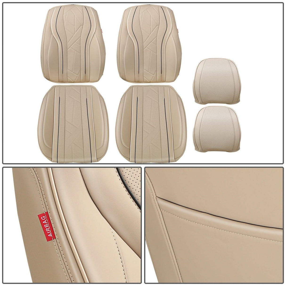 Touring Series Front Row Seat Covers - Beige