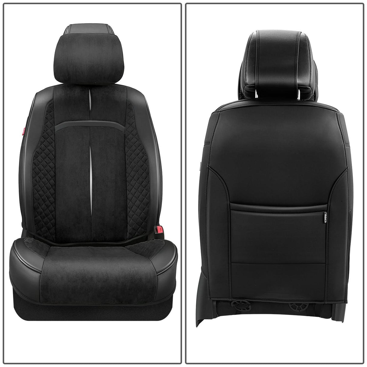 Voris Style Front Row Seat Covers Set - Black