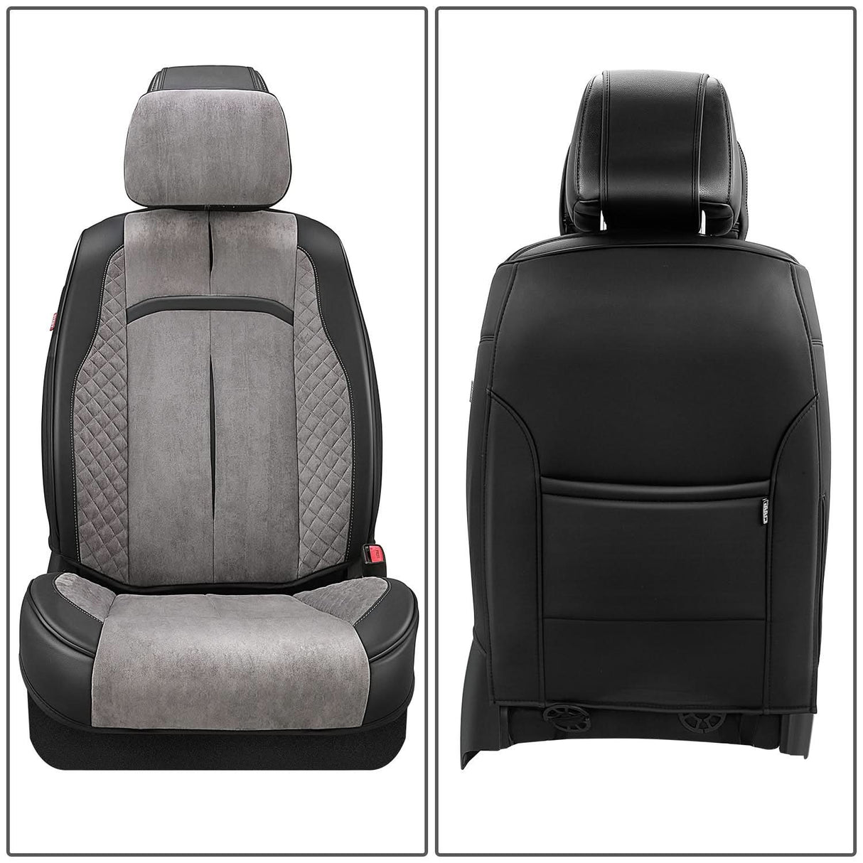 Voris Style Front Row Seat Covers - Black/Grey