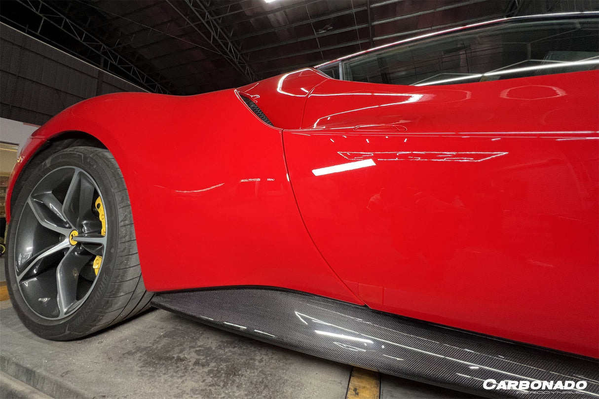 2022-UP Ferrari 296 GTB OEM Style Dry Carbon Fiber Side Skirts