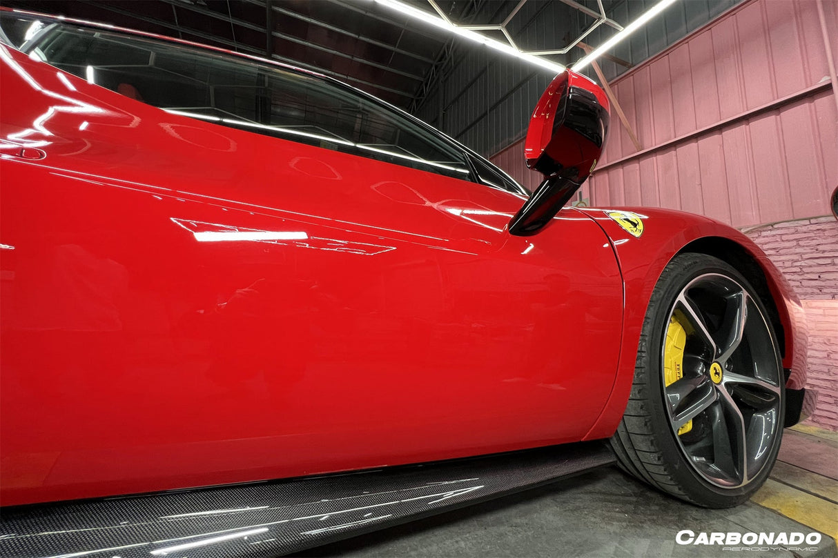 2022-UP Ferrari 296 GTB OEM Style Dry Carbon Fiber Side Skirts