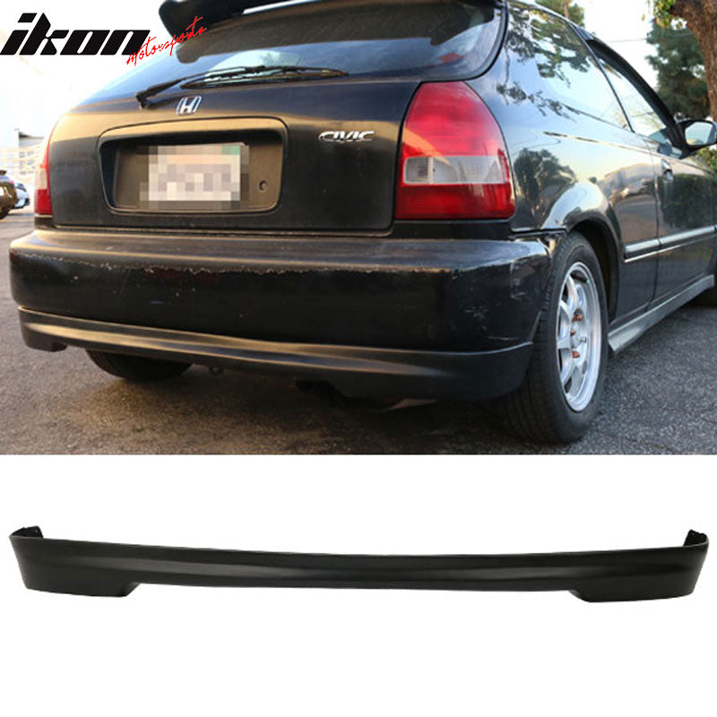 Fits 96-98 Honda Civic 3Dr T-R Front Lip Spoiler + Rear Bumper Lip