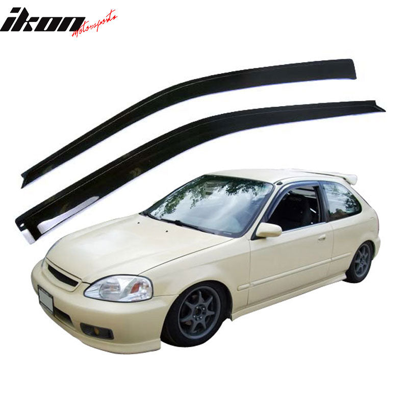 Fits Civic 99-00 T-R Front Bumper Lip Front Grille Sun Window Visor