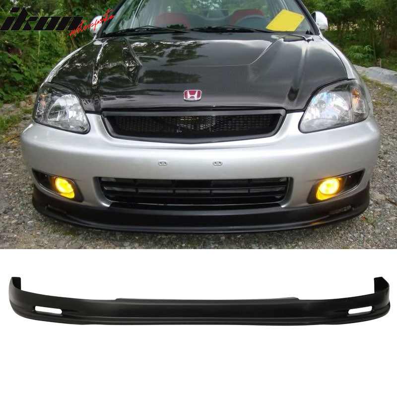 Fits Civic 99-00 Mugen Front Bumper Lip Front Grille Sun Window Visor