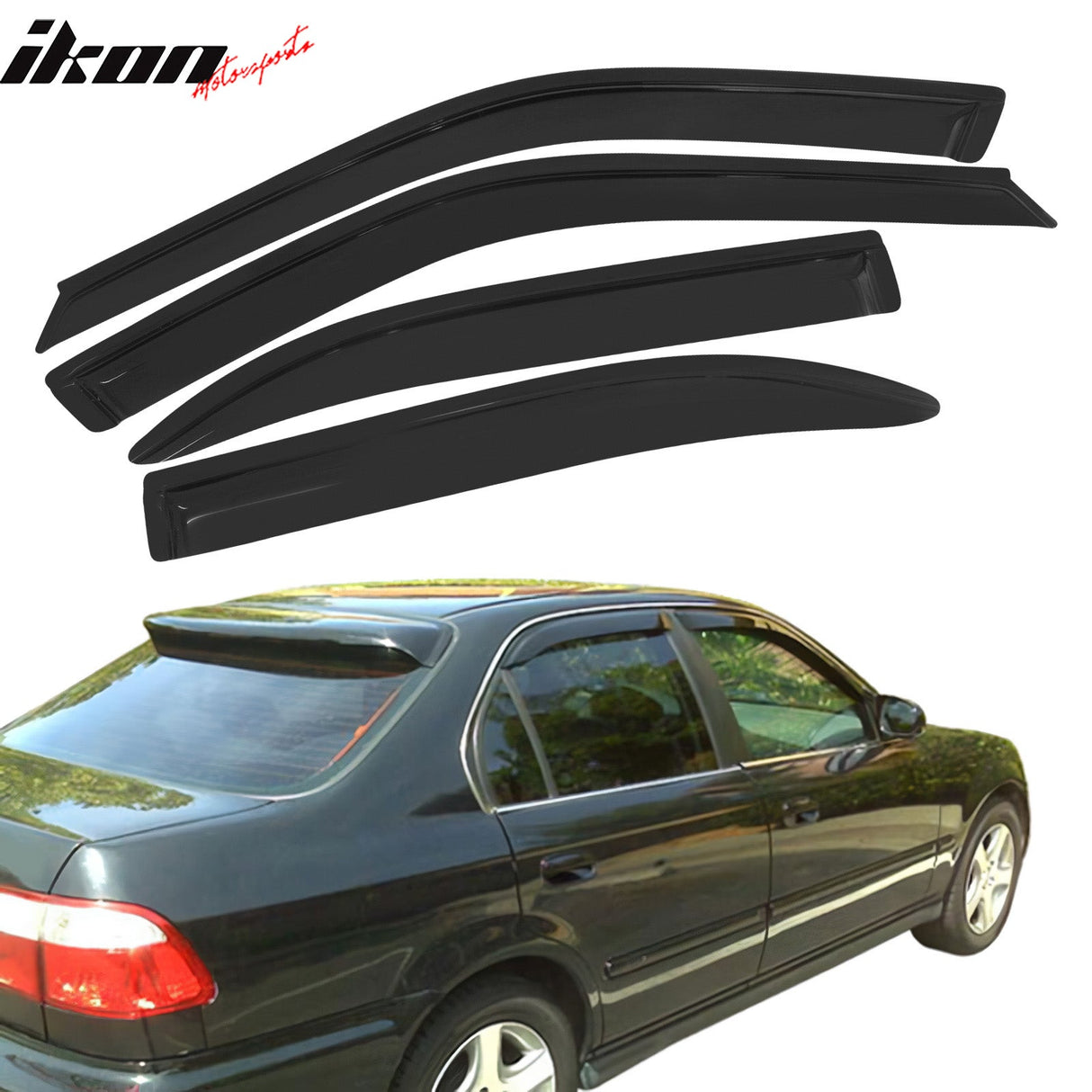 Fits Civic 99-00 T-R Front Bumper Lip Front Grille Sun Window Visor