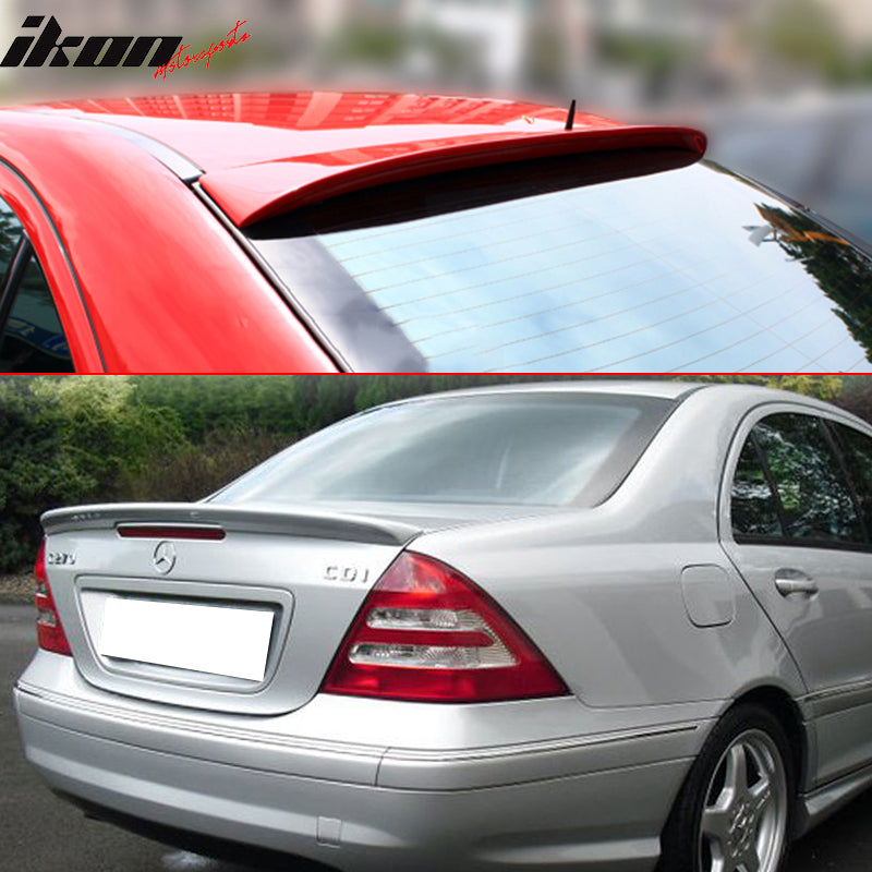 Fits 01-07 Benz W203 Sedan Trunk Spoiler & L Type Roof Wing UnABS