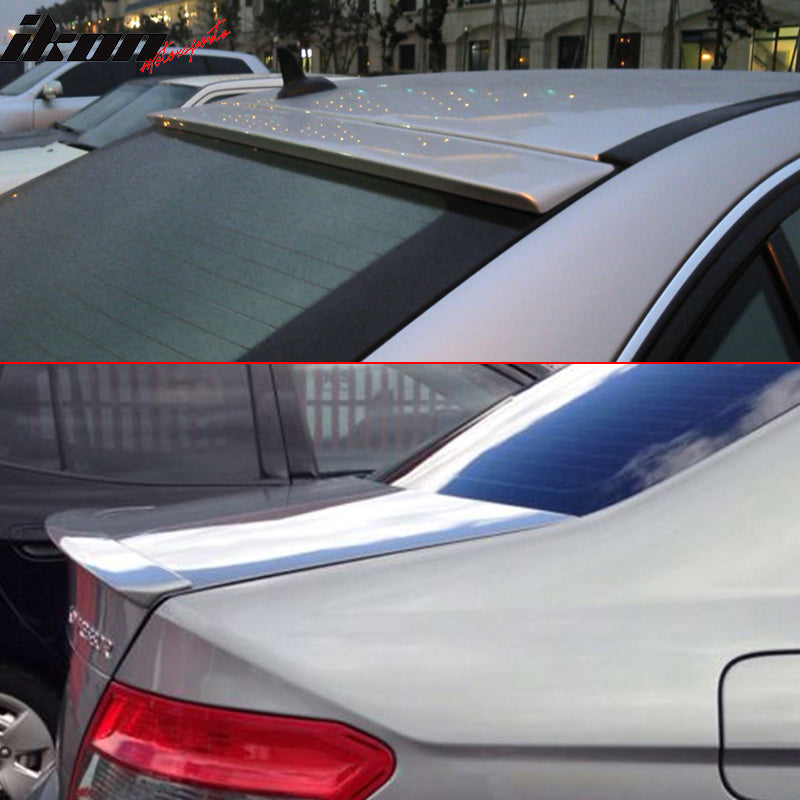 2008-2014 Benz W204 Unpainted AMG Style Trunk & OE Roof Spoiler ABS