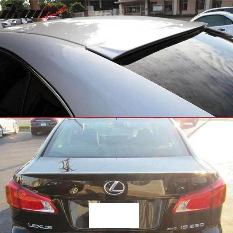 Fits 06-13 IS250 OE Trunk Spoiler & Roof Wing ABS #1G0 Smoky Granite