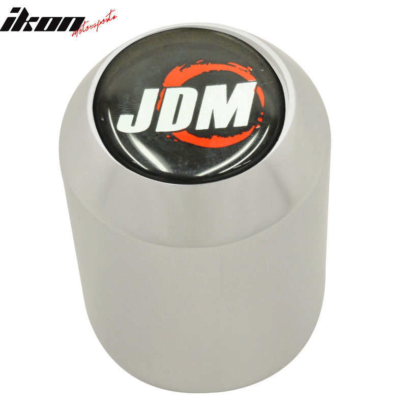 Silver Universal M10X1.5MM MT MUG Gear Shift Knob JDM Logo New Emblem