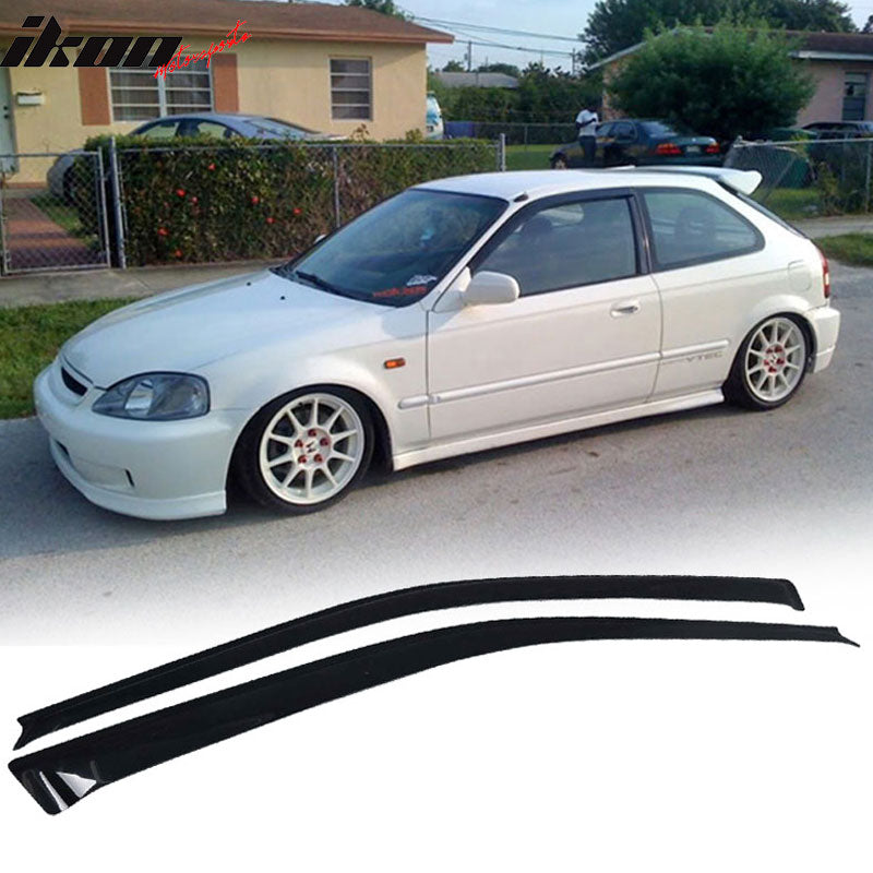 Fits Honda Civic 96-98 Front Bumper Lip Spoiler + Sun Window Visor