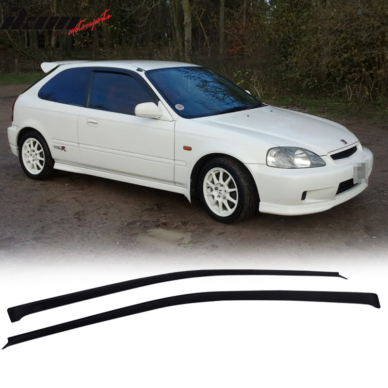 Fits Honda Civic 96-98 T-R Front Bumper Lip Spoiler +Sun Window Visor