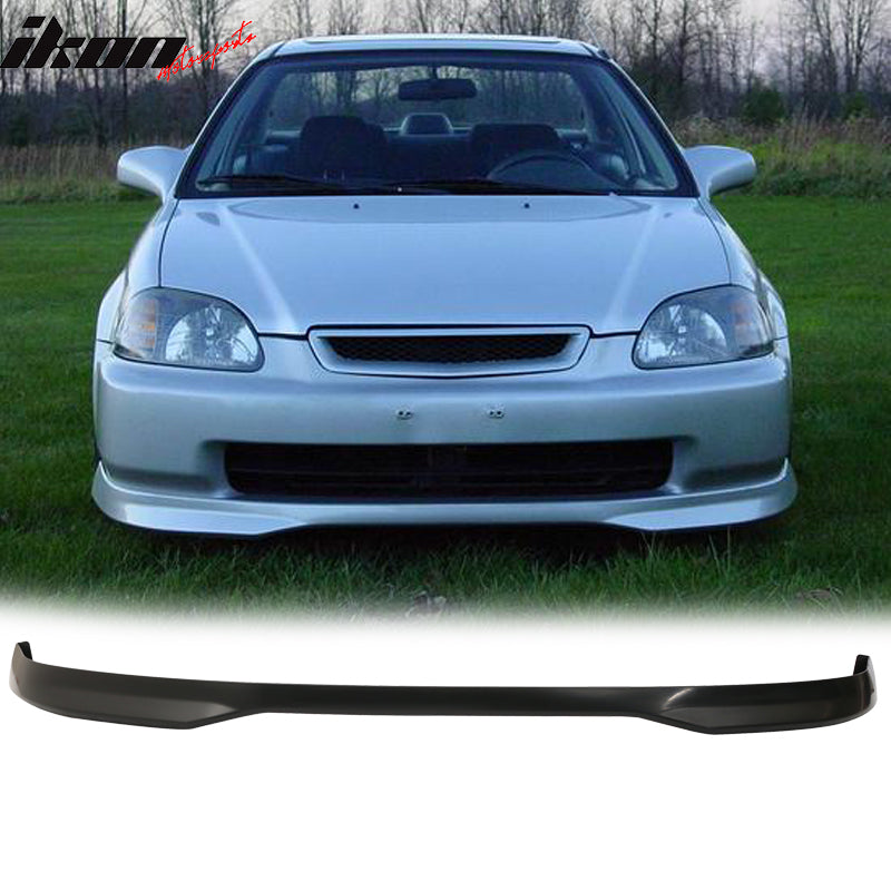 Fits Honda Civic 99-00 4D EK Front Bumper Lip + Sun Window Visor