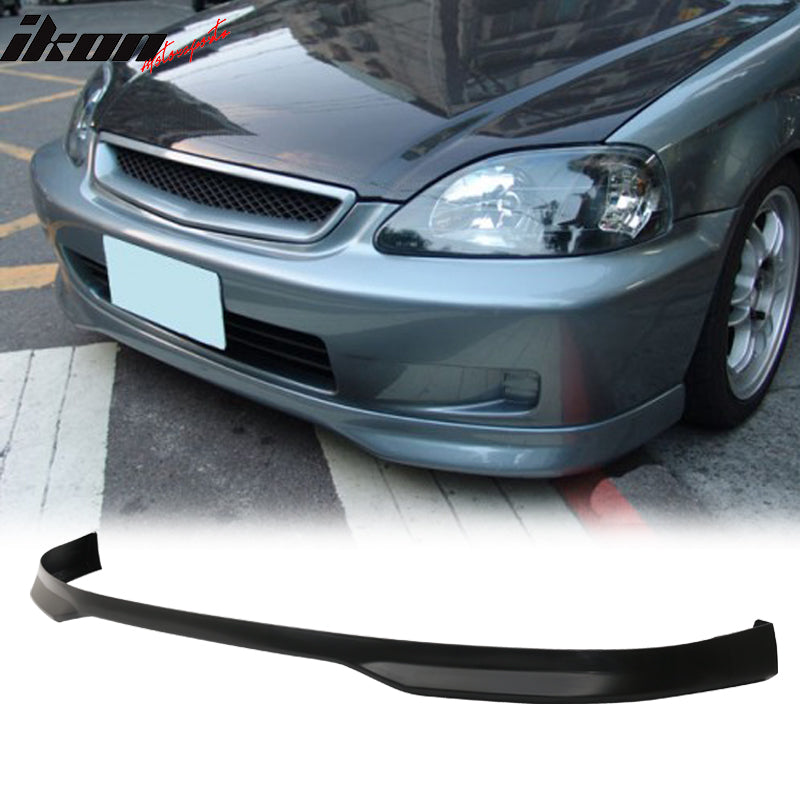 Fits Honda Civic 99-00 4D EK Front Bumper Lip + Sun Window Visor